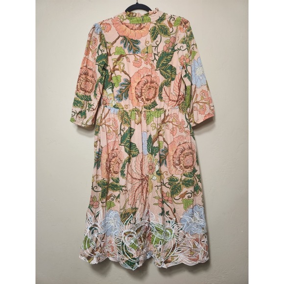 Soft Surroundings Bellicia Embroidered Midi Dress Womens Size XS - Picture 7 of 7